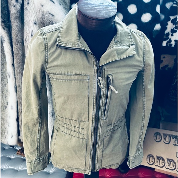 Madewell Cargo Canvas Army Green Surplus Jacket - Picture 2 of 8